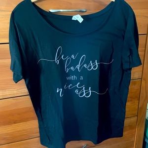 Black slouchy tee Be a badass with a nice ass final price